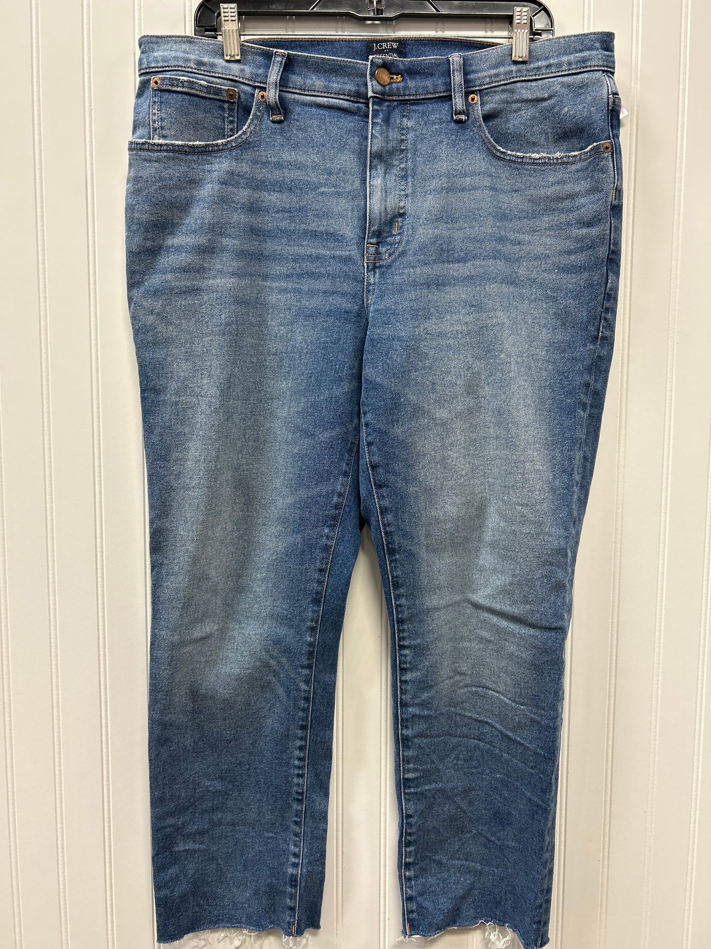 Jeans Straight By J. Crew In Blue Denim, Size:12