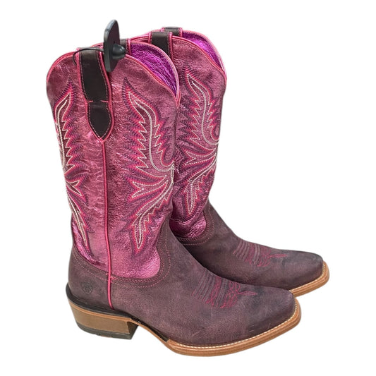Boots Western By Ariat In Pink, Size:8.5