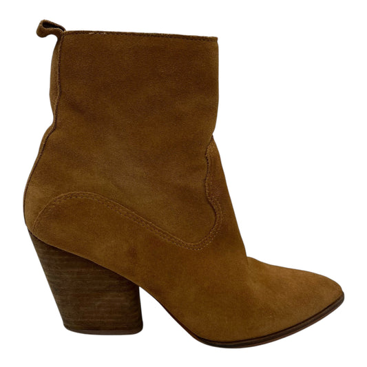 Boots Ankle Heels By Steve Madden In Brown, Size:7.5