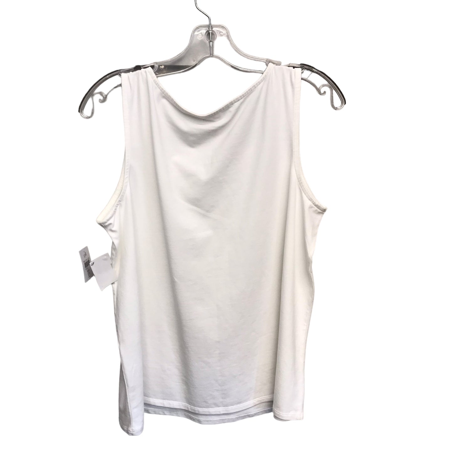 WHITE TOP SLEEVELESS by PURE JILL Size:L