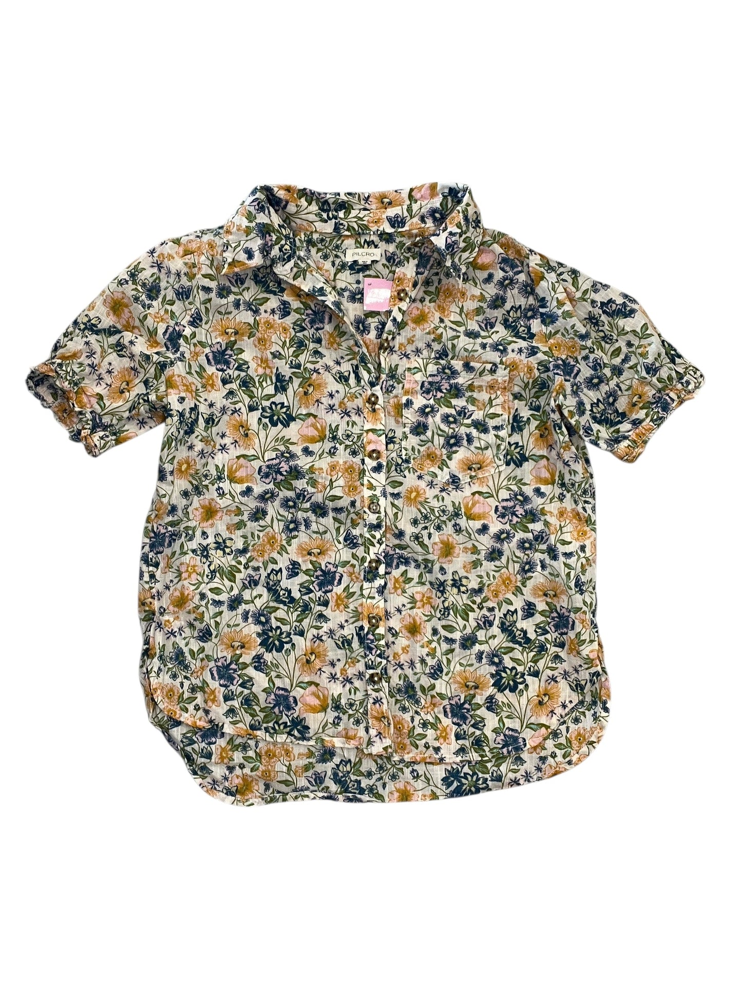 Top Ss By Pilcro In Floral Print, Size:Xs