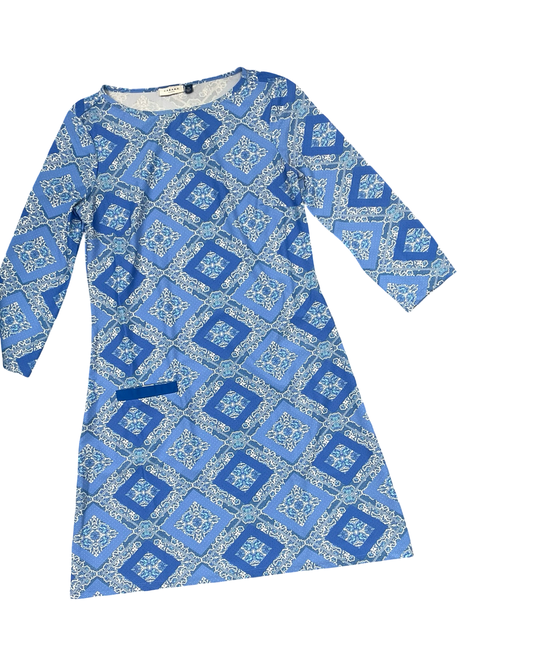 Dress Work By Cabana Life In Blue, Size:Xs