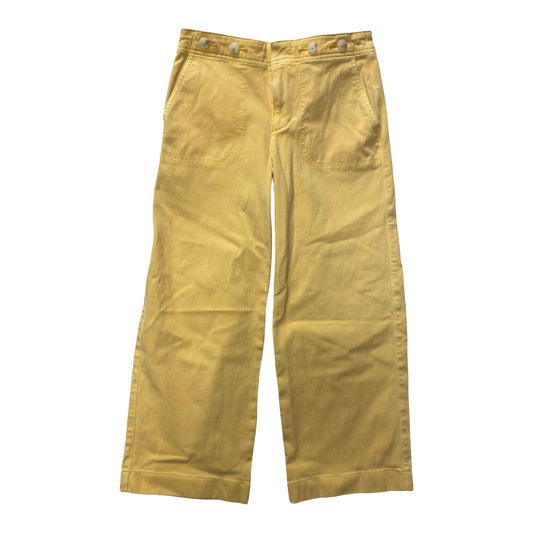 Jeans Cropped By Talbots In Yellow Denim, Size:2