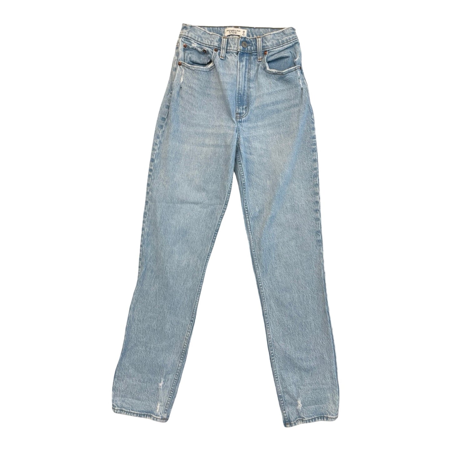 Jeans Straight By Abercrombie And Fitch In Blue Denim, Size:2L
