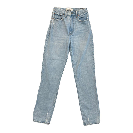 Jeans Straight By Abercrombie And Fitch In Blue Denim, Size:2L