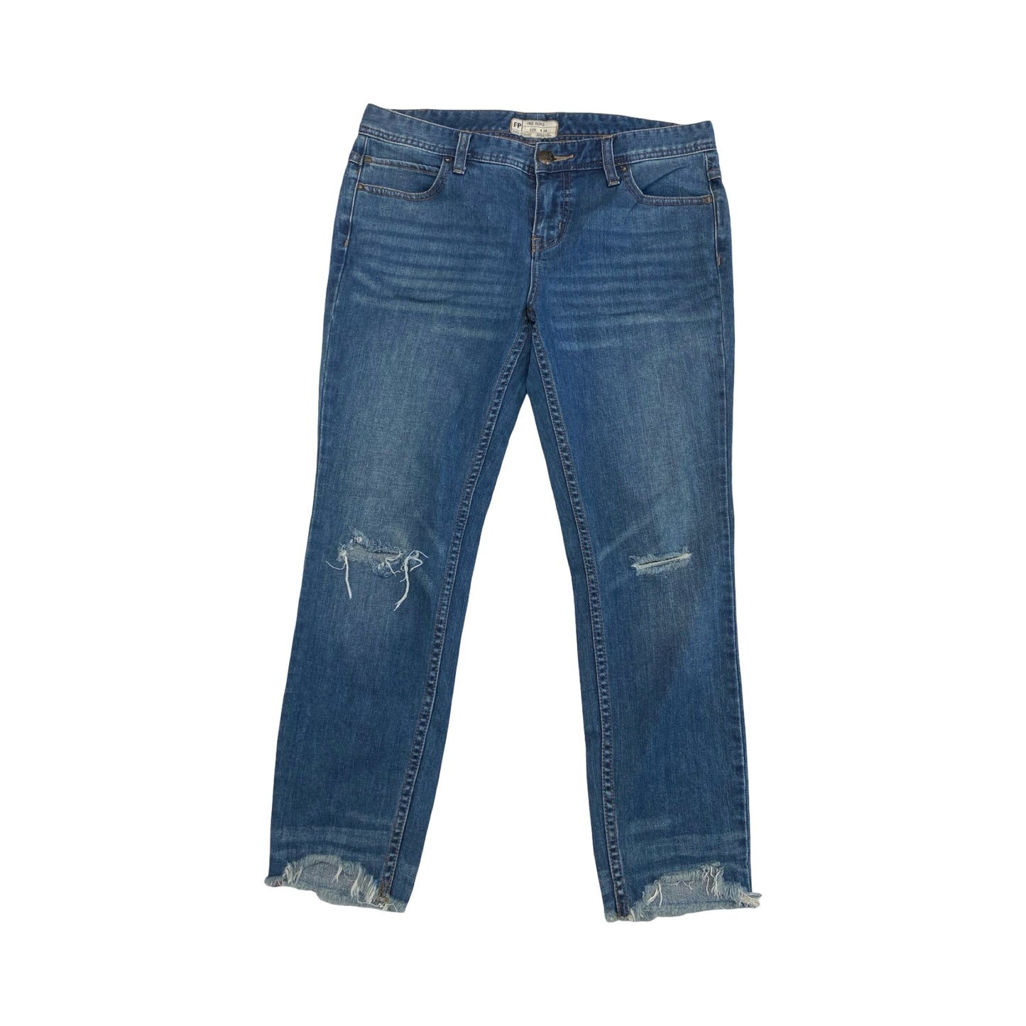 Jeans Straight By Free People In Blue Denim, Size:8