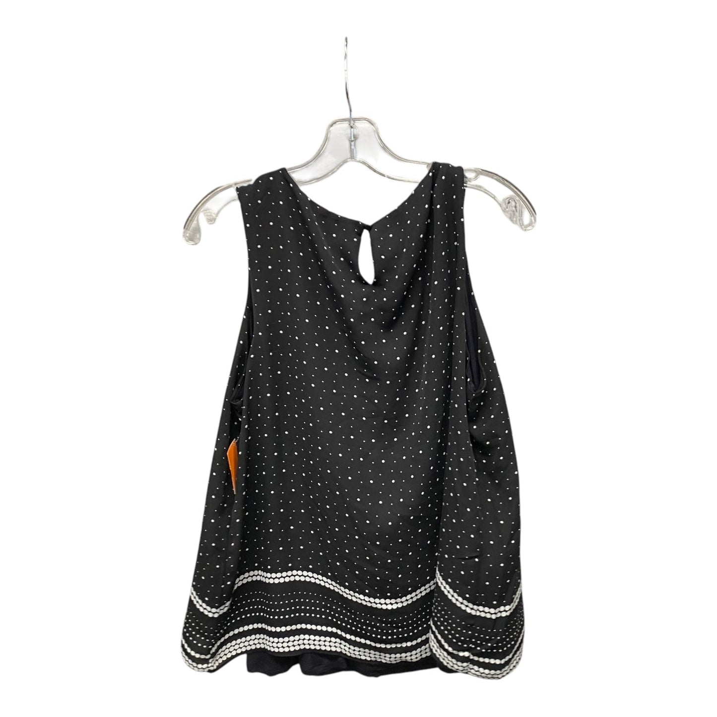 Top Sleeveless By Elle In Black & White, Size:L