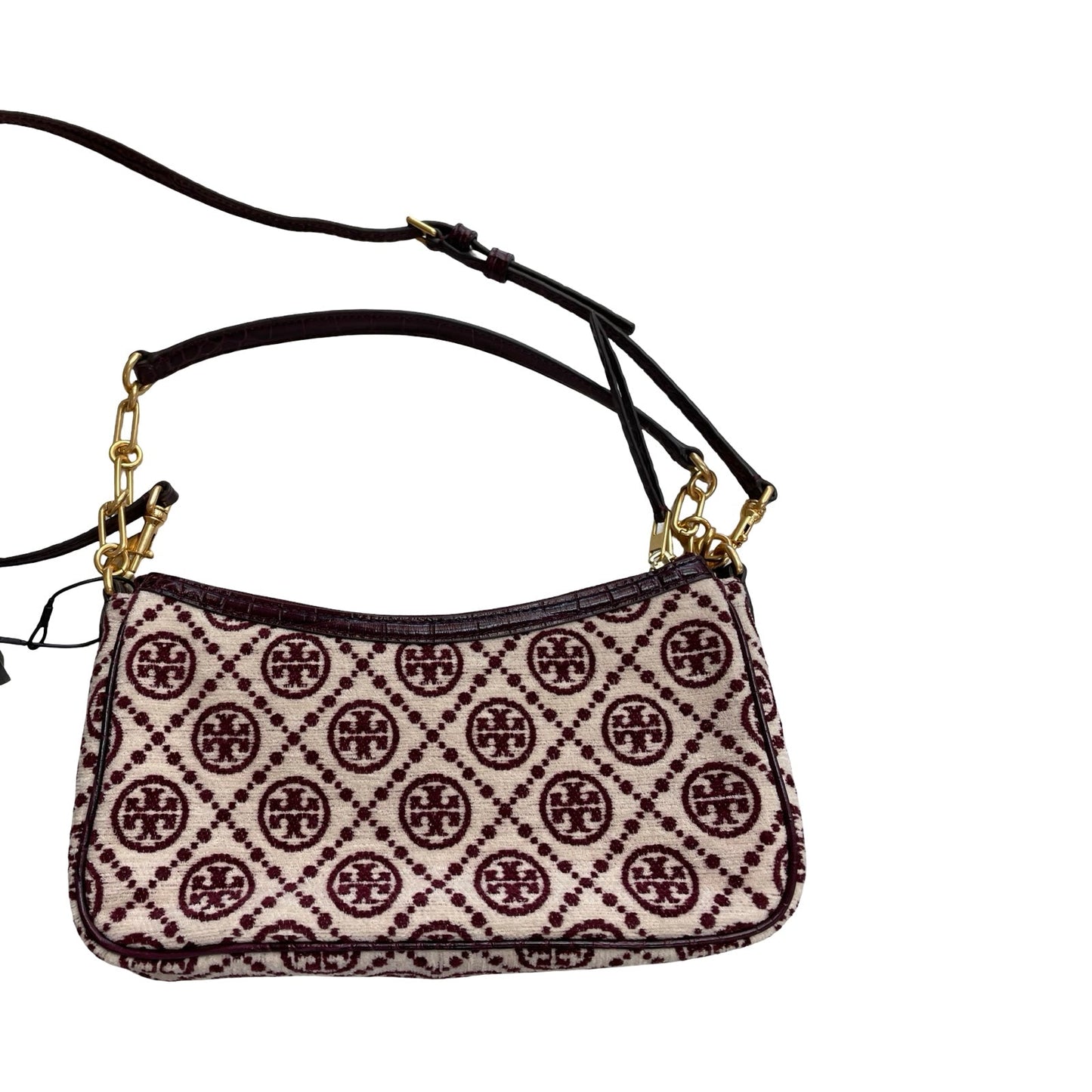 Handbag Designer By Tory Burch In Red & White, Size:Small