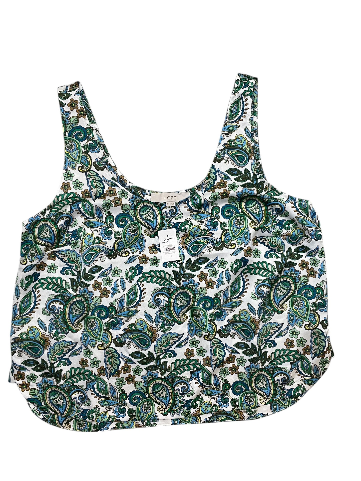 Blouse Sleeveless By Loft In Paisley Print, Size:M