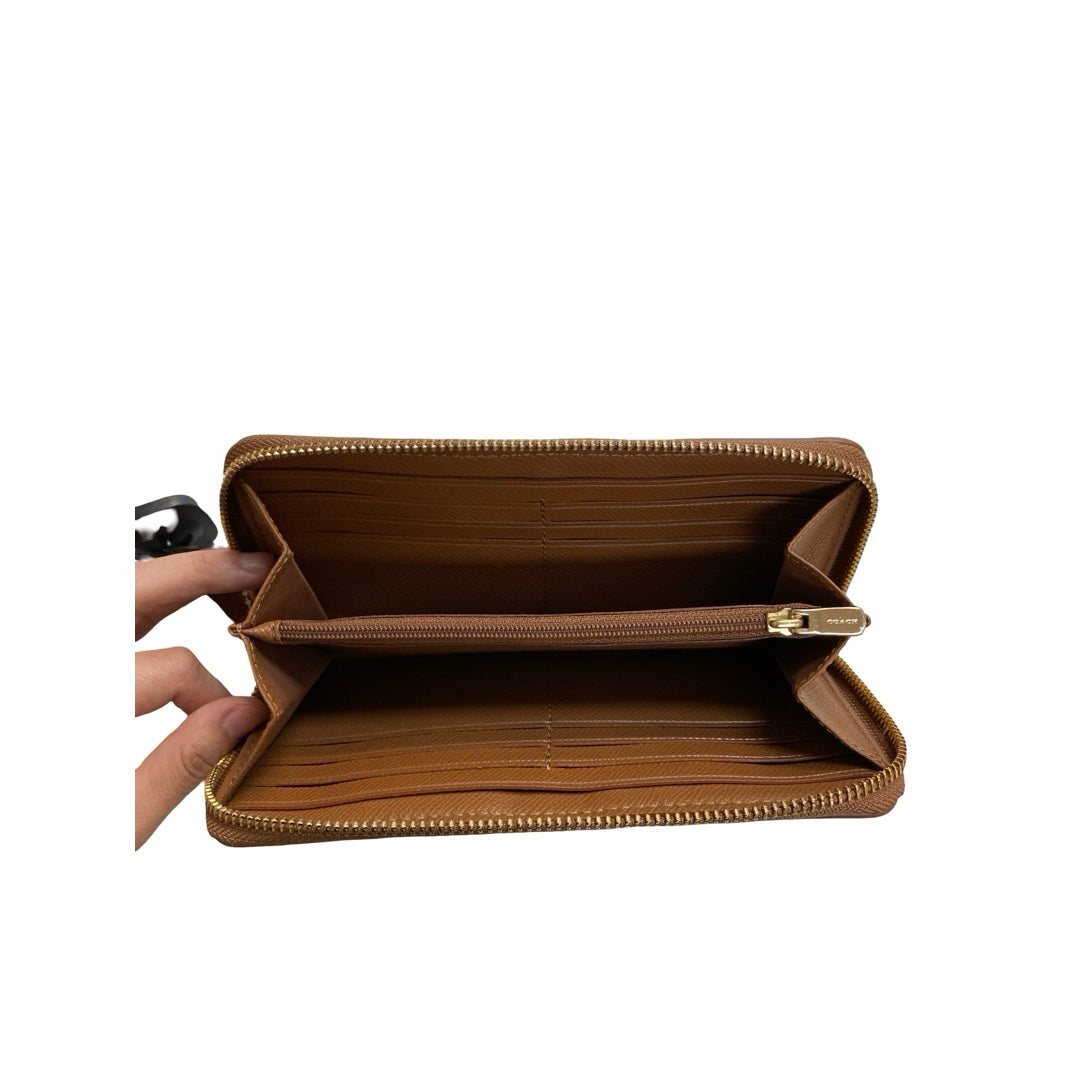 Wallet Designer By Coach In Brown, Size:Large