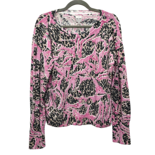 Top Ls By Nic + Zoe In Black & Pink, Size:Xl