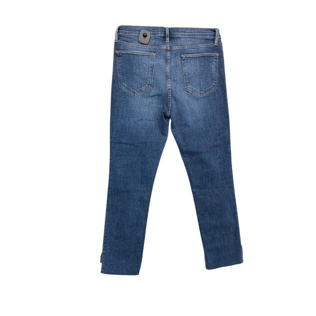Jeans Straight By Frame In Blue Denim, Size:10