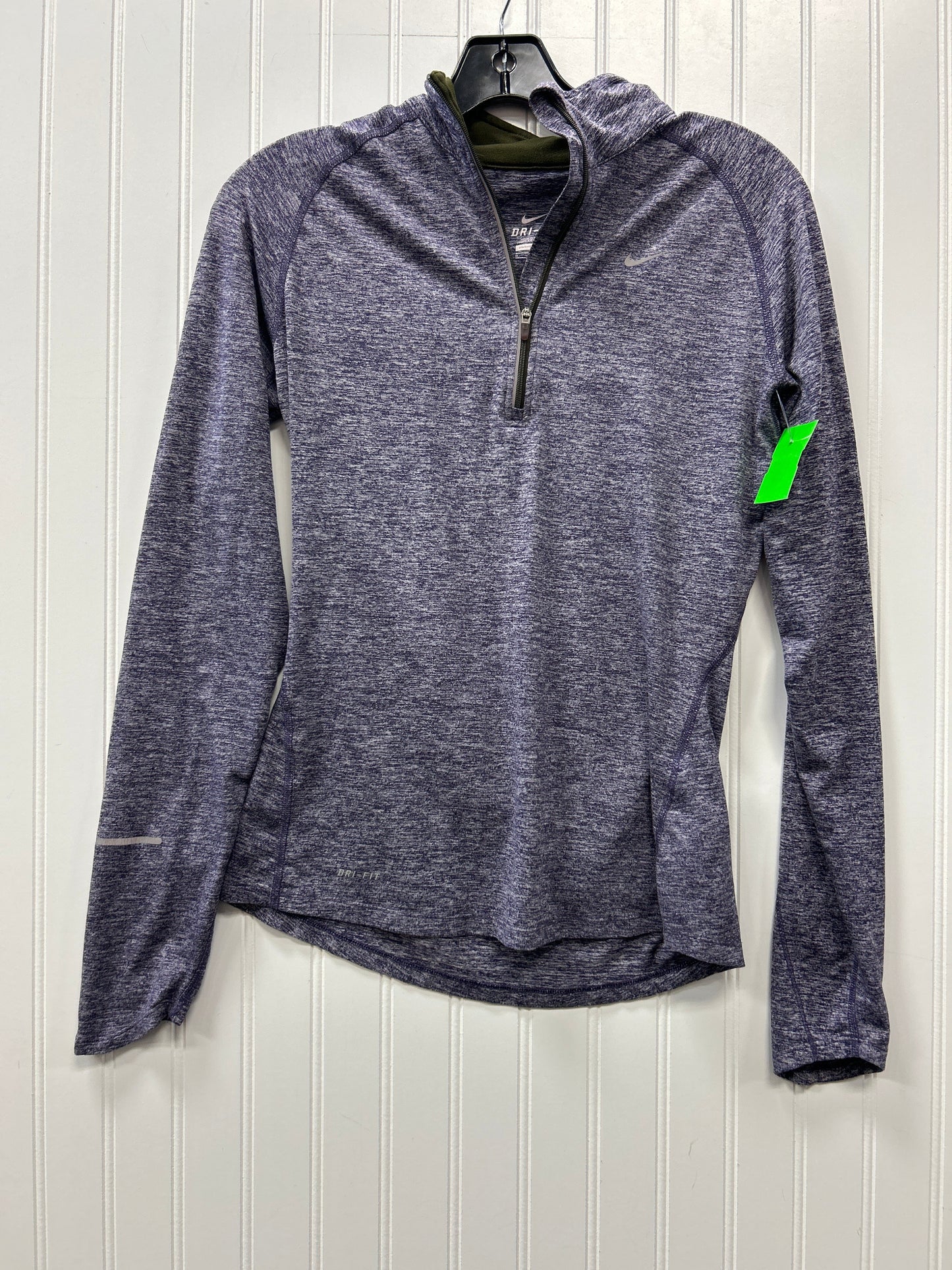 Athletic Top Ls Collar By Nike In Purple, Size:S