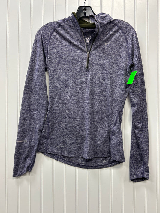 Athletic Top Ls Collar By Nike In Purple, Size:S