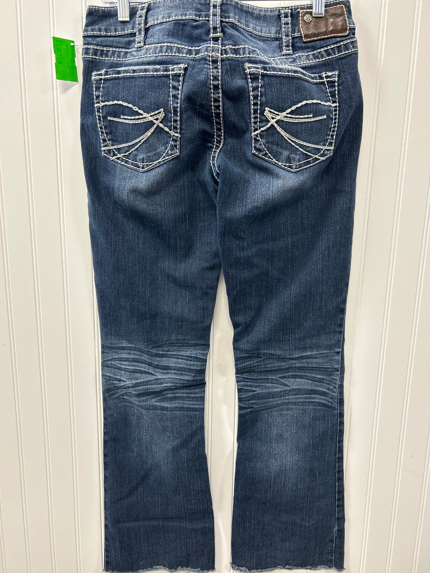Jeans Boot Cut By Silver In Blue Denim, Size:10