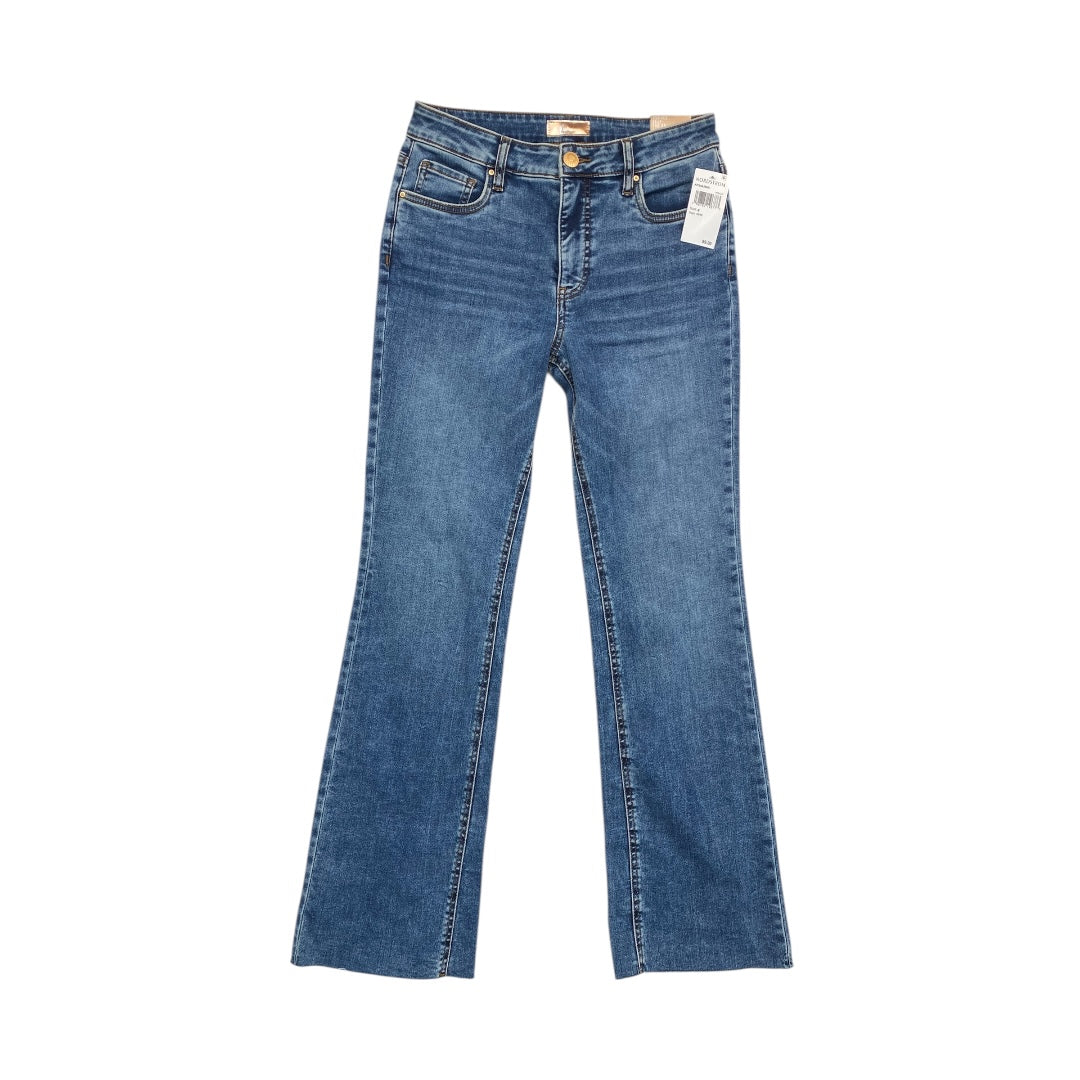 Jeans Straight By Kut In Blue Denim, Size:4