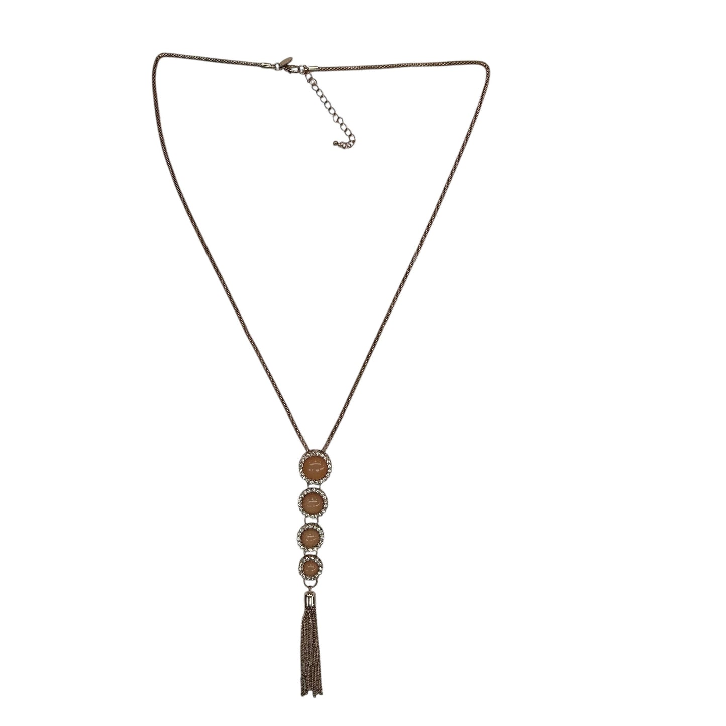 Necklace Lariat & Y-Drop By Clothes Mentor In Rose Gold