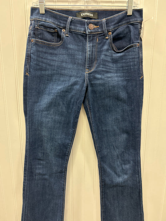 Jeans Flared By Express In Blue Denim, Size:8