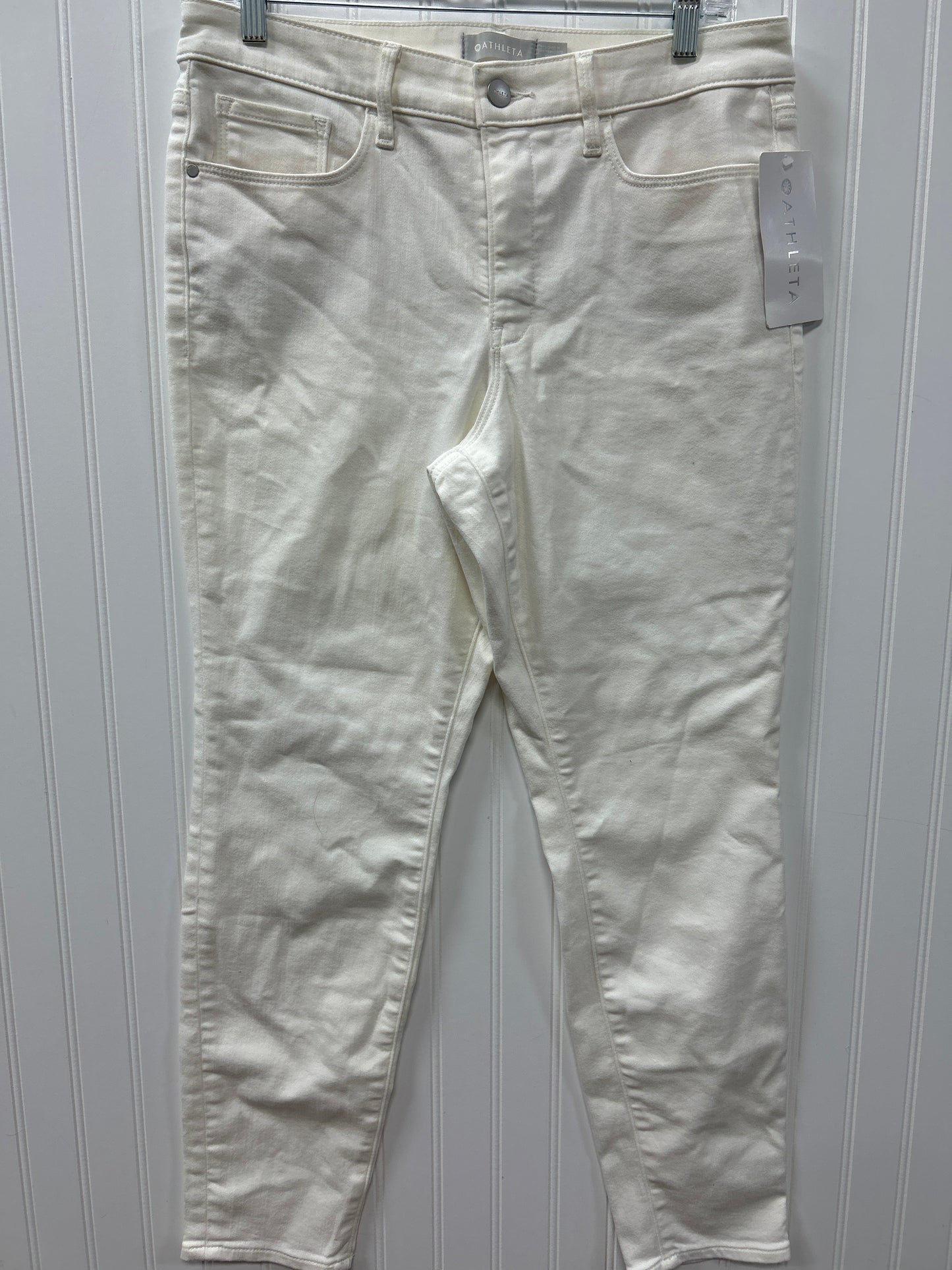 Jeans Skinny By Athleta In White Denim, Size:12