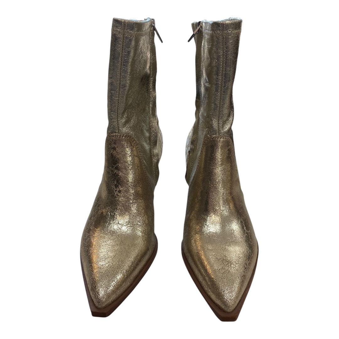 Boots Ankle Heels By Dolce Vita In Gold, Size:6
