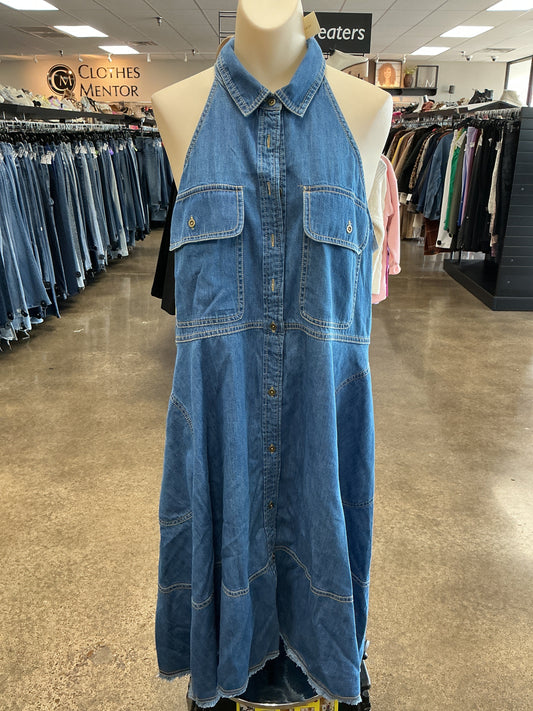 Dress Casual Maxi By Pilcro In Blue Denim, Size:M