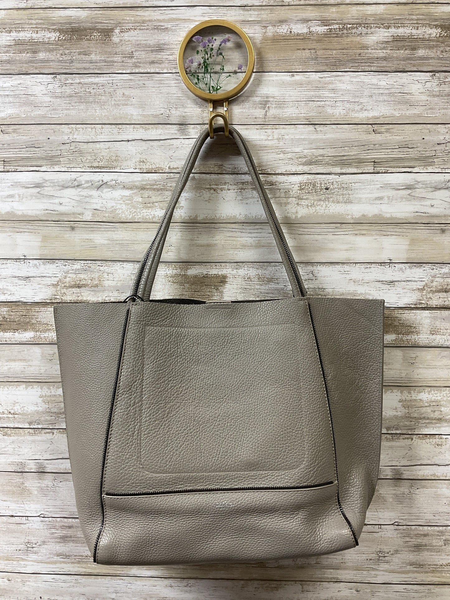 Handbag Leather By Botkier In Grey, Size:Large
