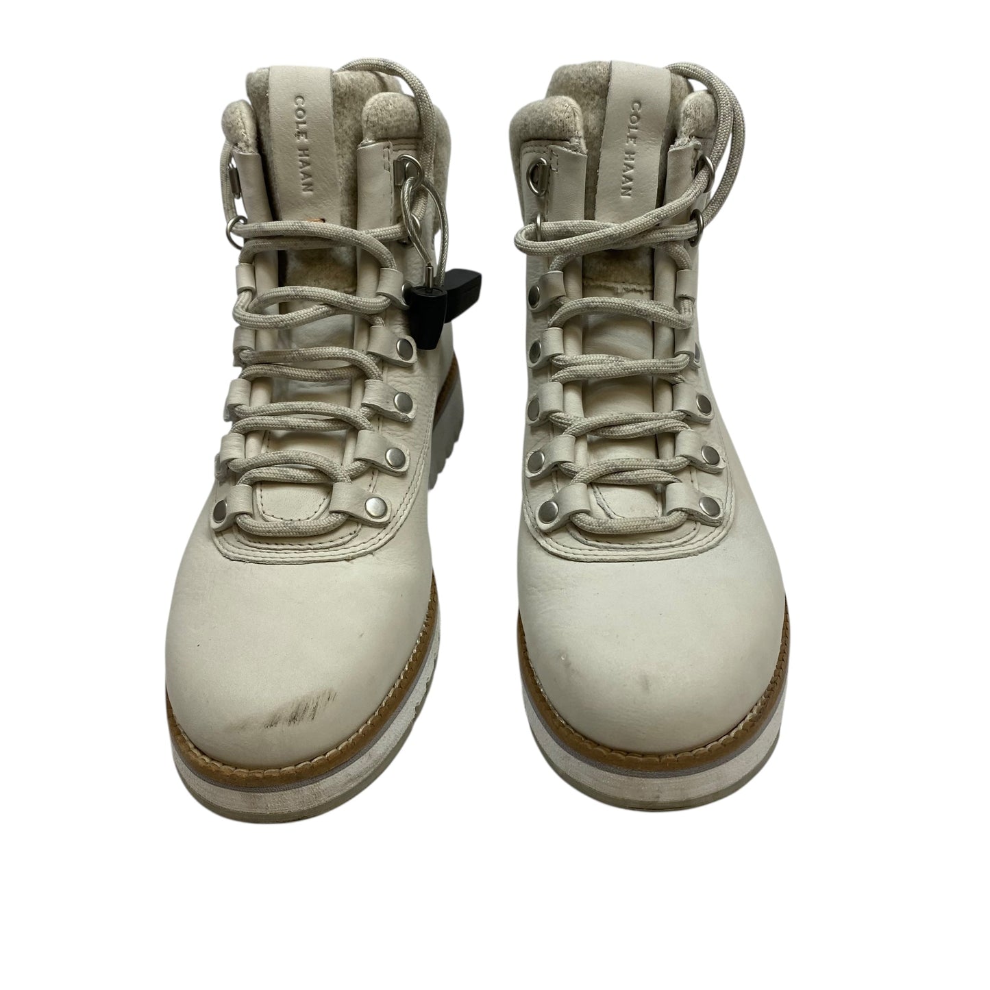 Boots Designer By Cole-Haan In Cream, Size:8