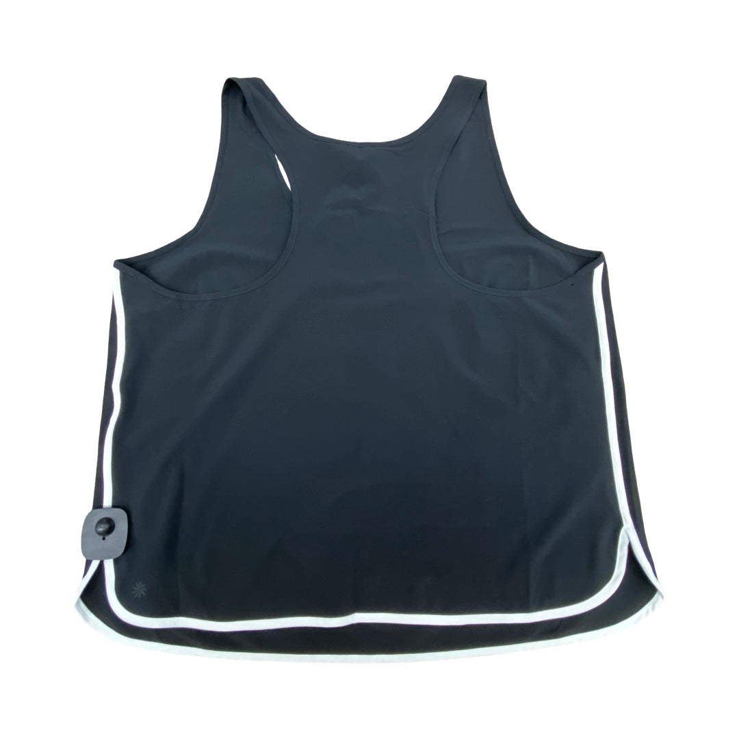 Athletic Tank Top By Athleta In Black & White, Size:L