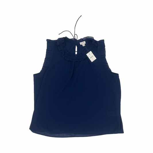 Blouse Sleeveless By J. Crew In Navy, Size:L