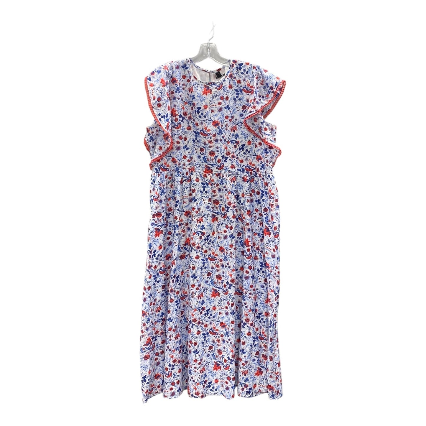 Dress Casual Maxi By Ann Taylor In Blue & Red, Size:Lp