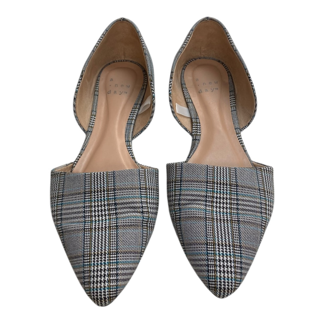 Shoes Flats By A New Day In Plaid Pattern, Size:6.5