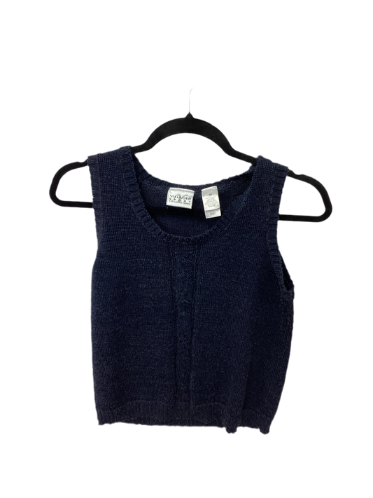 Vest Sweater By Liz Claiborne In Navy, Size:M
