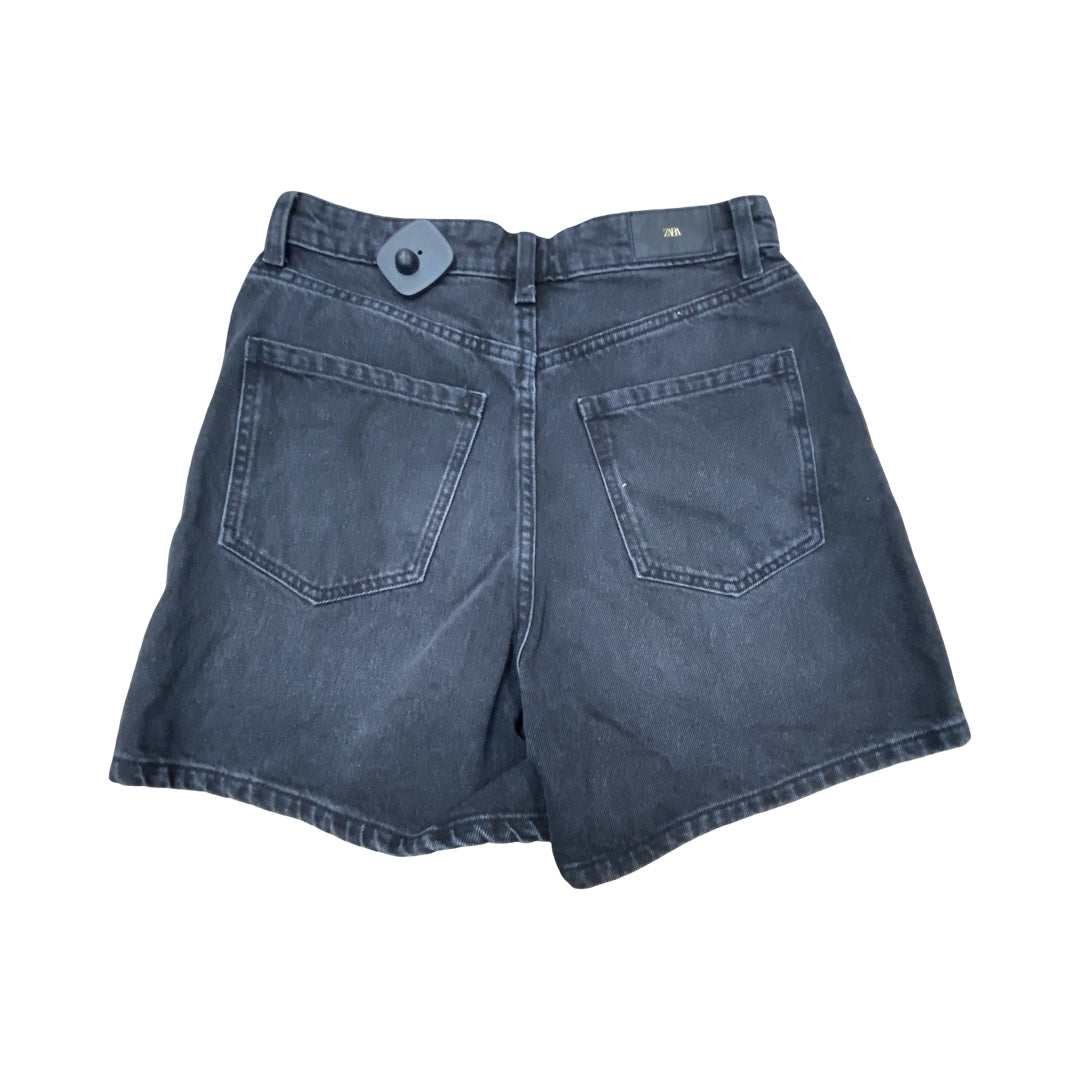 Shorts By Zara In Black Denim, Size:4