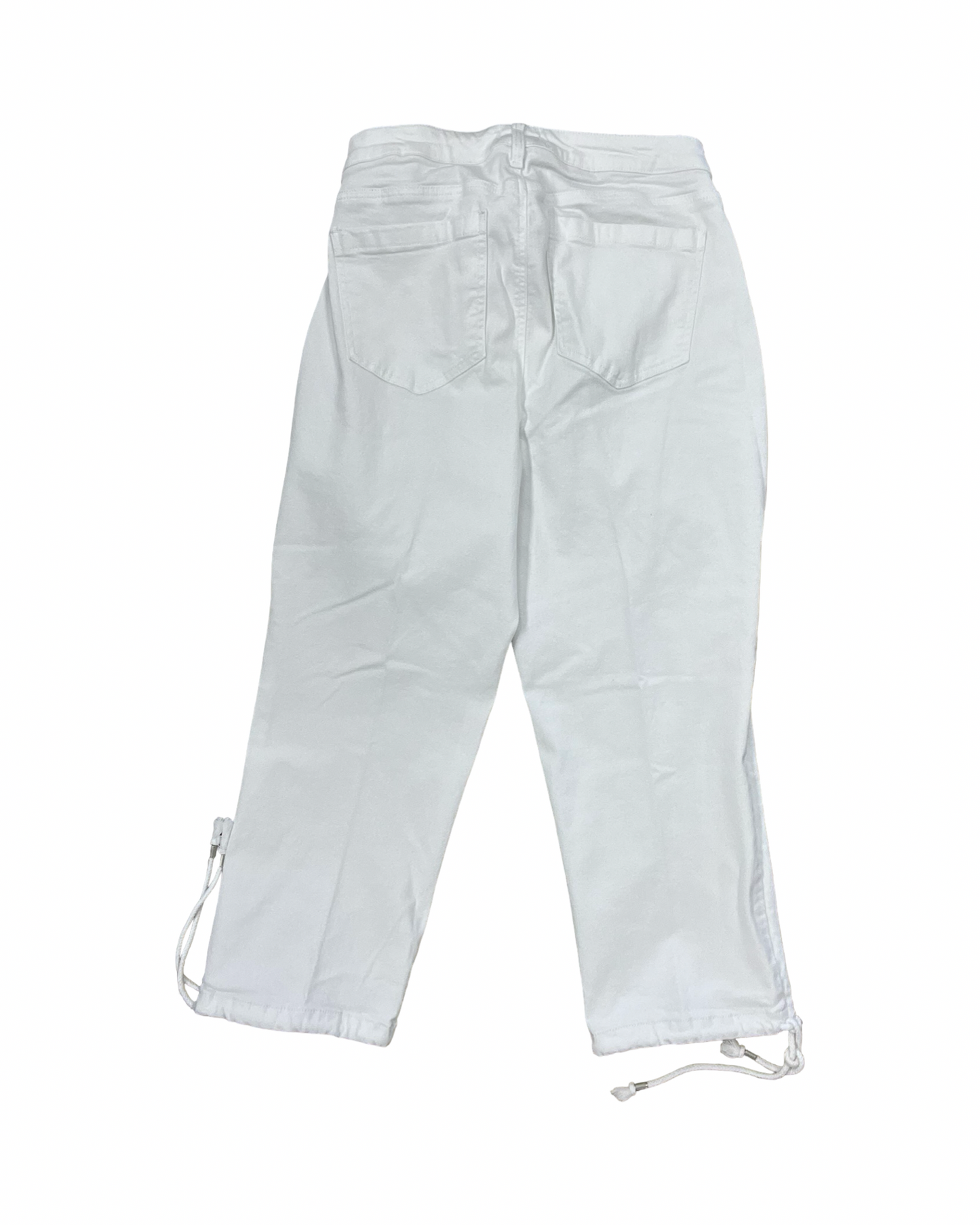 Jeans Cropped By Clothes Mentor In White Denim, Size:14