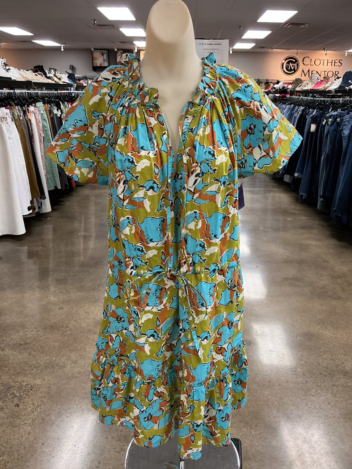 Dress Casual Short By Elizabeth And James In Blue & Green, Size:S