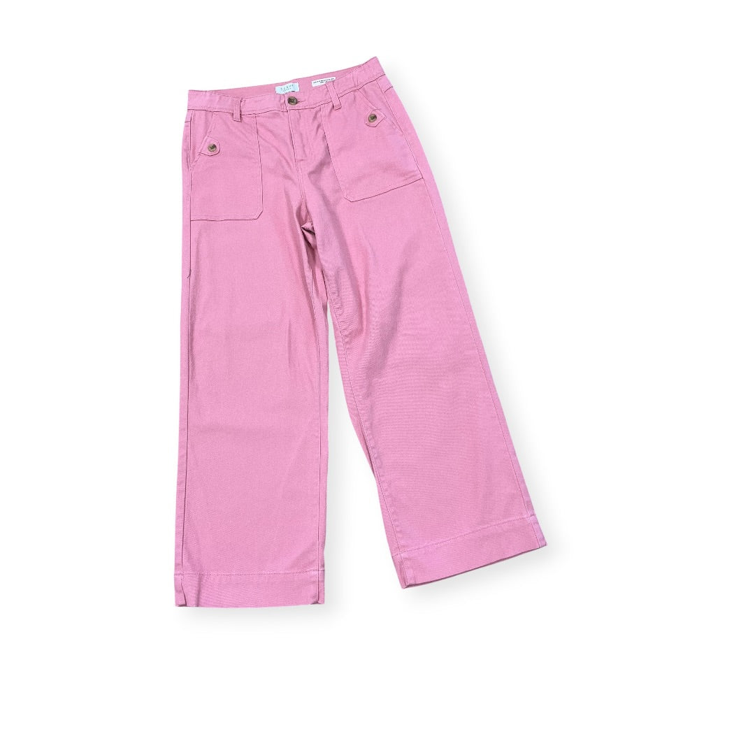 Jeans Wide Leg By Curve Appeal In Pink Denim, Size:10