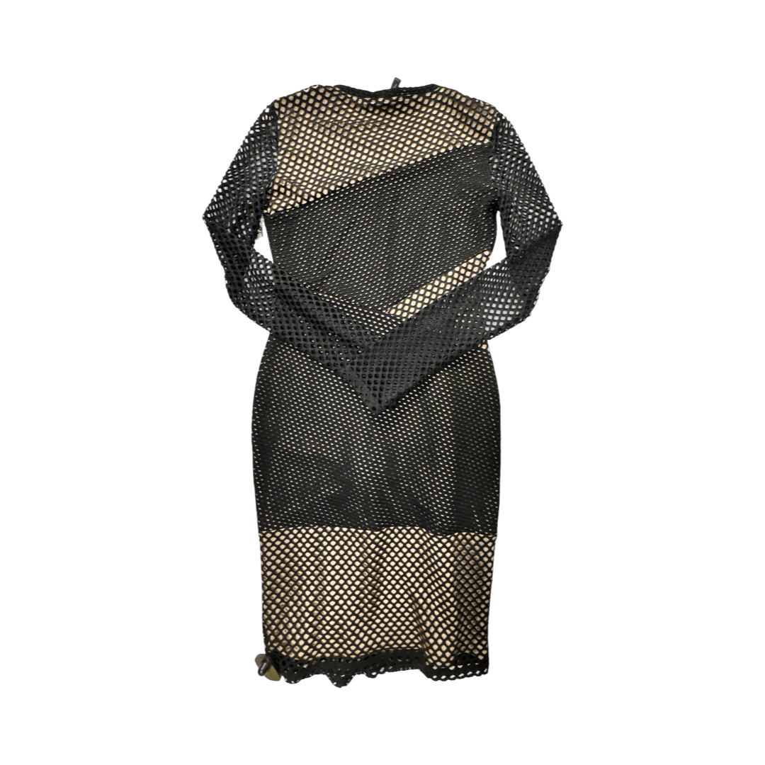 Dress Casual Midi By Bcbgmaxazria In Black & Tan, Size:Xxs
