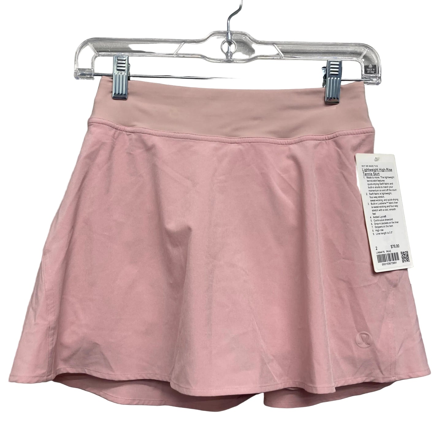 Athletic Skort By Lululemon In Pink, Size:2