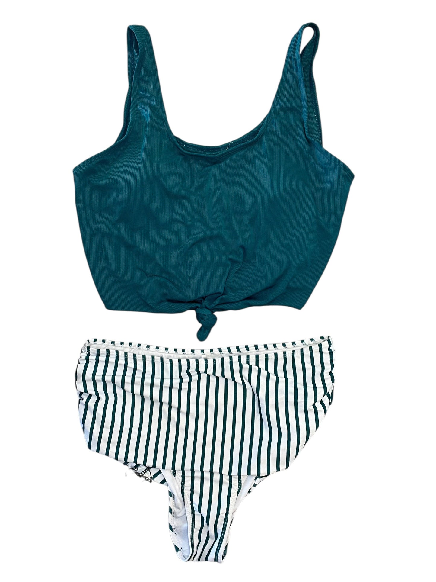 Swimsuit 2Pc By Clothes Mentor In Teal, Size:Xl