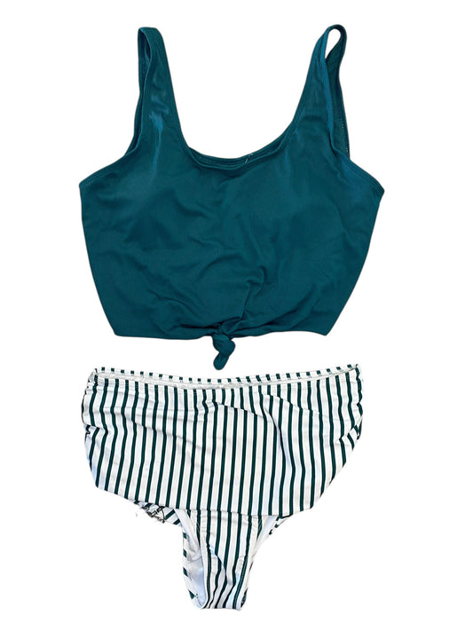 Swimsuit 2Pc By Clothes Mentor In Teal, Size:Xl