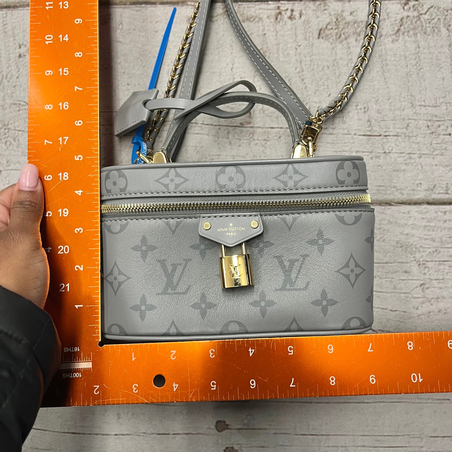 Crossbody Luxury Designer by Louis Vuitton In Grey, Size: Small