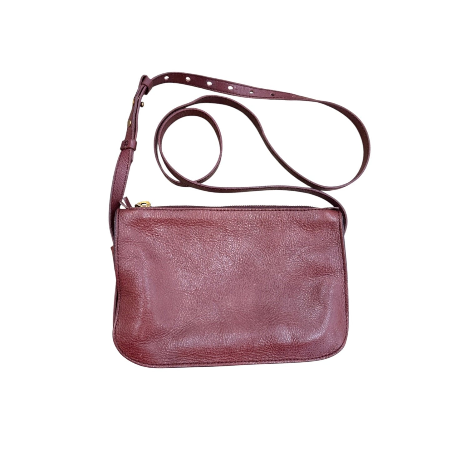 Diaper Bag Leather By Madewell In Maroon, Size:Small
