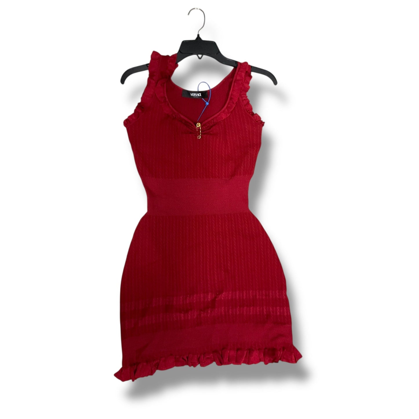 Dress Luxury Designer By Versace In Red, Size: S