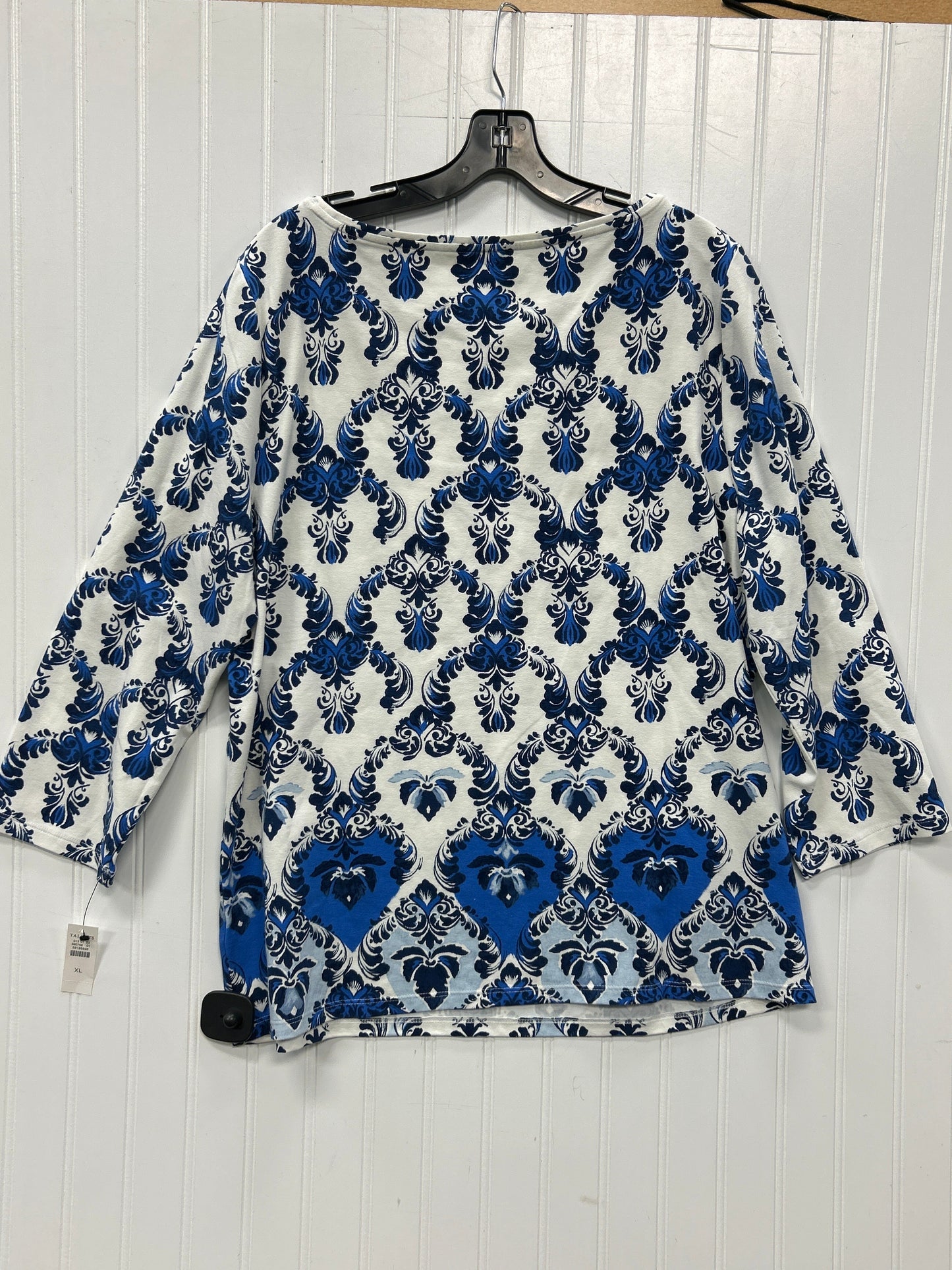 Top Ls By Talbots In Blue & White, Size:Xl