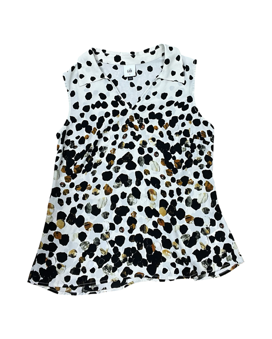 Top Sleeveless By Cabi In Cream, Size:S