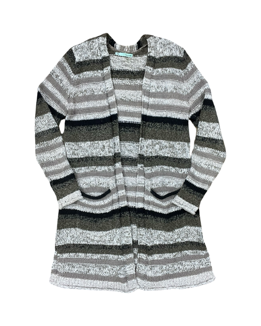Sweater Cardigan By Maurices In Brown & Tan, Size:L