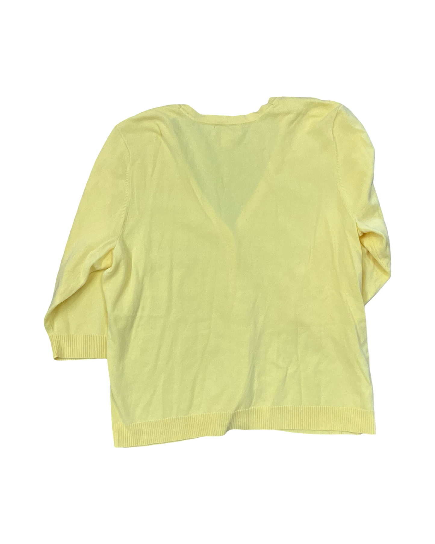 Cardigan By Cj Banks In Yellow, Size:1X