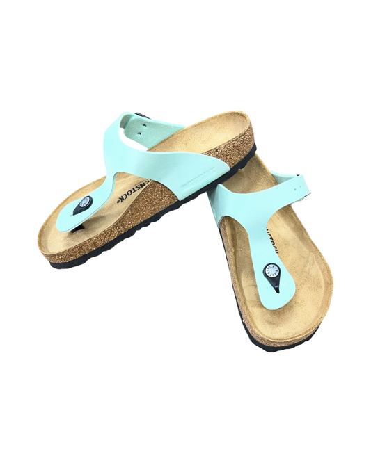 Sandals Flip Flops By Birkenstock In Green, Size:7.5