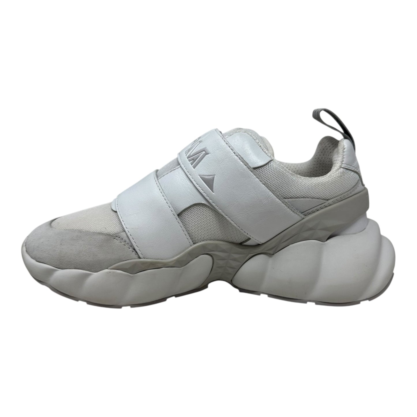Himmel Low Top Velcro Sneakers Shoes Luxury Designer By Mcm In White, Size: 8 (38)