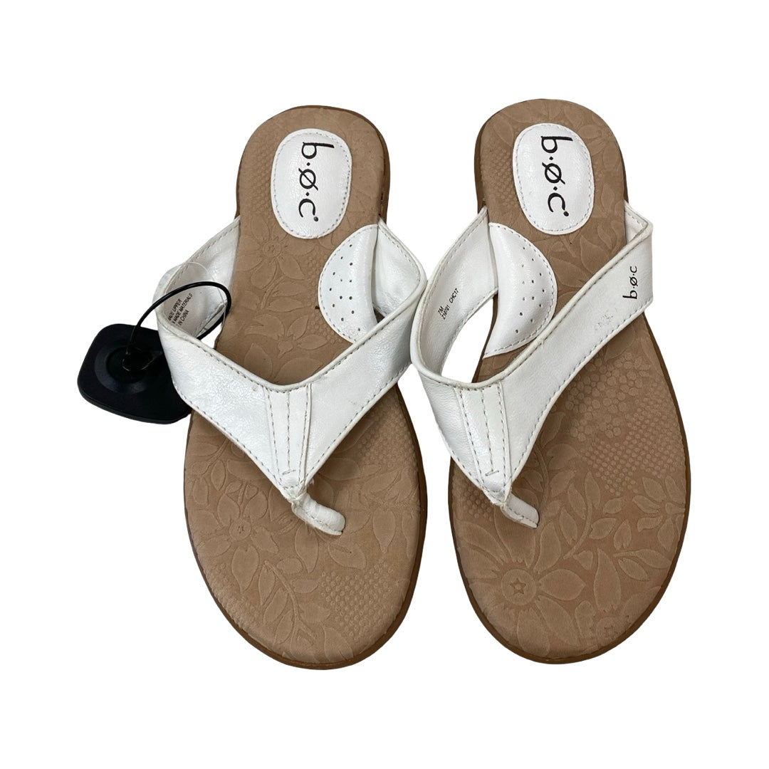 Sandals Flats By Boc In White, Size:7